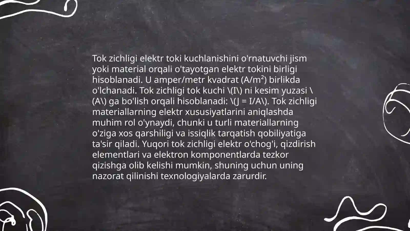 Tok kuchi va tok zichligi 4