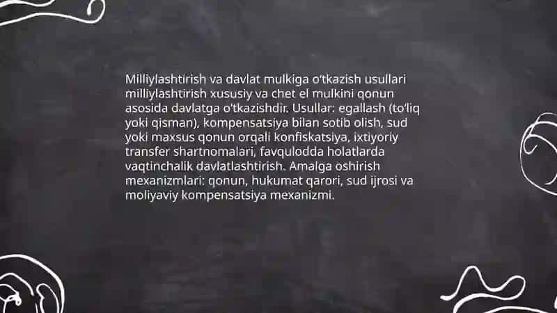 Mulkchilik shakllari o'zgarishining yo'llari va usullari 4