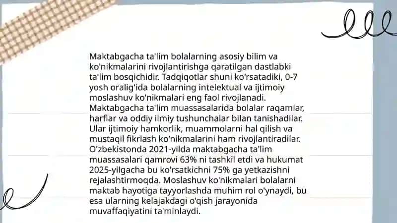 Ijtimoiy pedagogik faoliyatda bolalarning moslashuv koʻnikmalarini shakllantirish 4