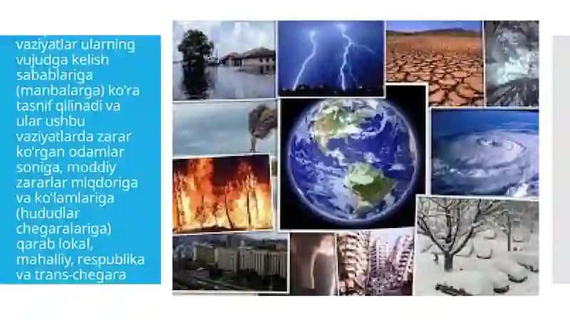 TАBIIY, TEXNOGEN, EKOLOGIK VA IJTIMOIY TUSDAGI FAVQULOTDA VAZIYATLARDA 4