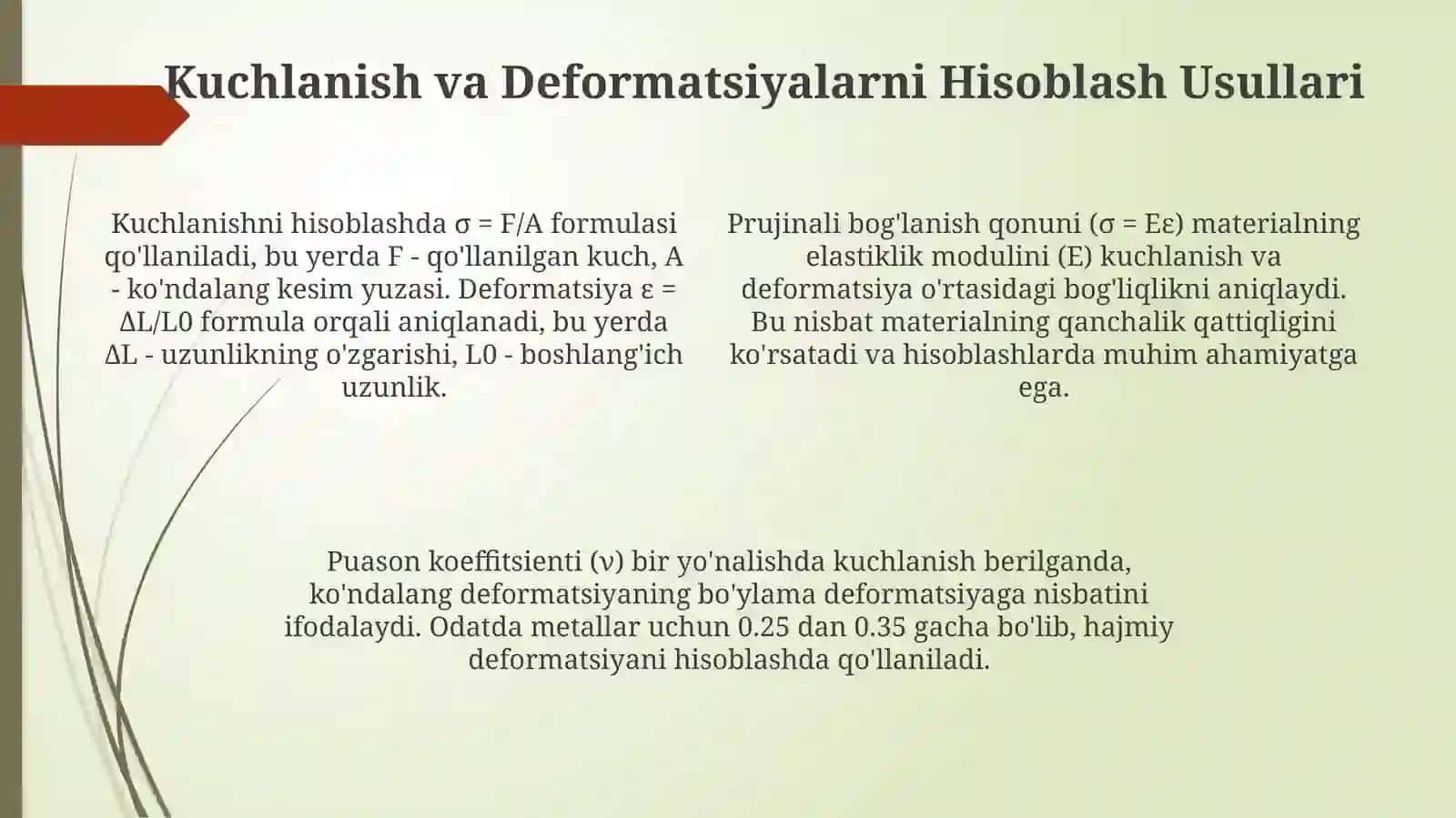 Taranglik va Siqilish: Asosiy Tushunchalar 4