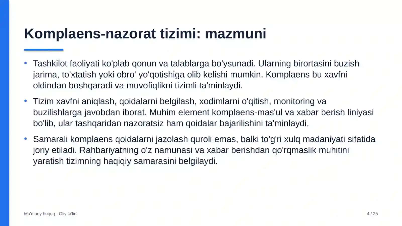 tibbiyot oliy ta'lim muassasalarida komplaens nazorat tizimi 3917 4