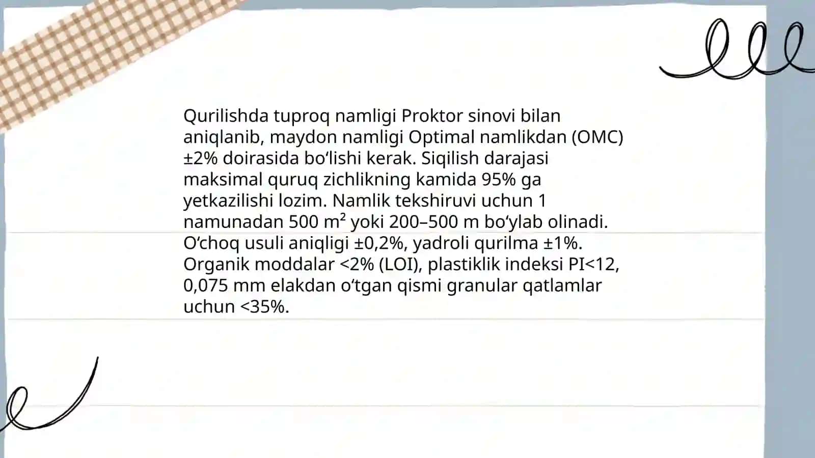 Yoʻl asoslari va qoplamalarni qurishda sifat ko'rsatkichlarini monitoring qilish 4