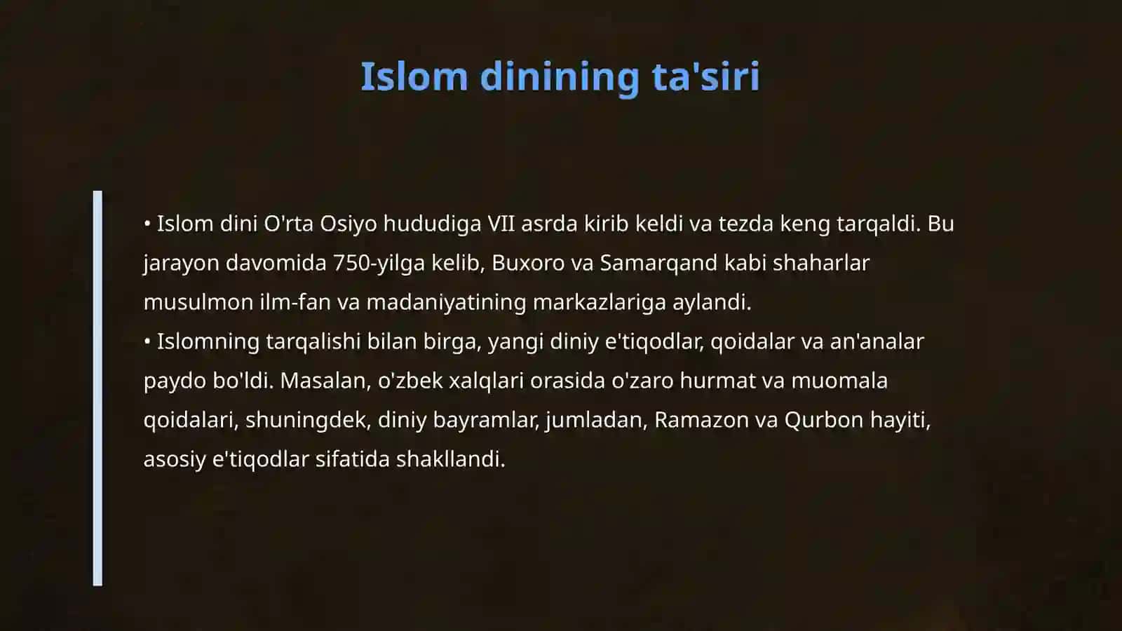 O'rta Osiyo xalqlari diniy tasavvurlarining shakllanishi 4