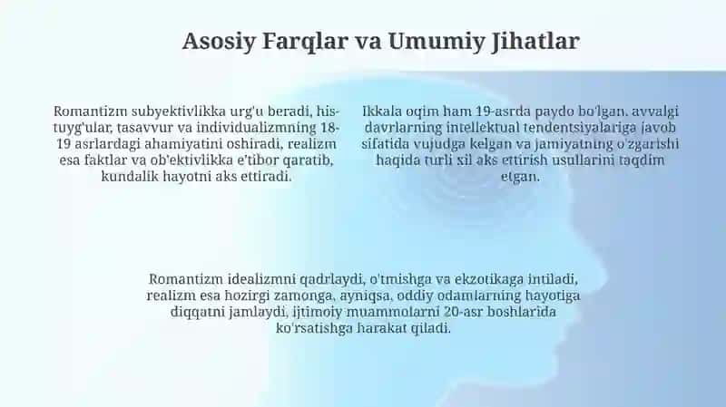 Romantizm va Realizm: Ta'riflar va Tarixiy Kontekst 4
