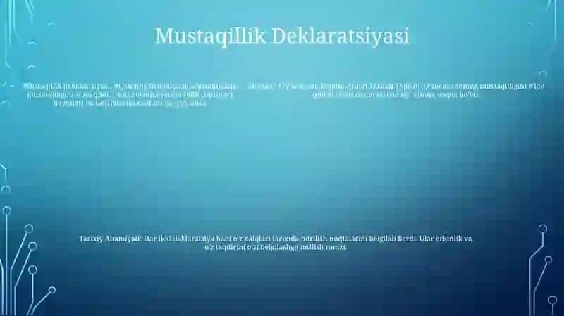 Mustaqil OʻZbekiston Respublikasining Tashkil Topishi Va Uning Tarixiy Ahamiyati 4