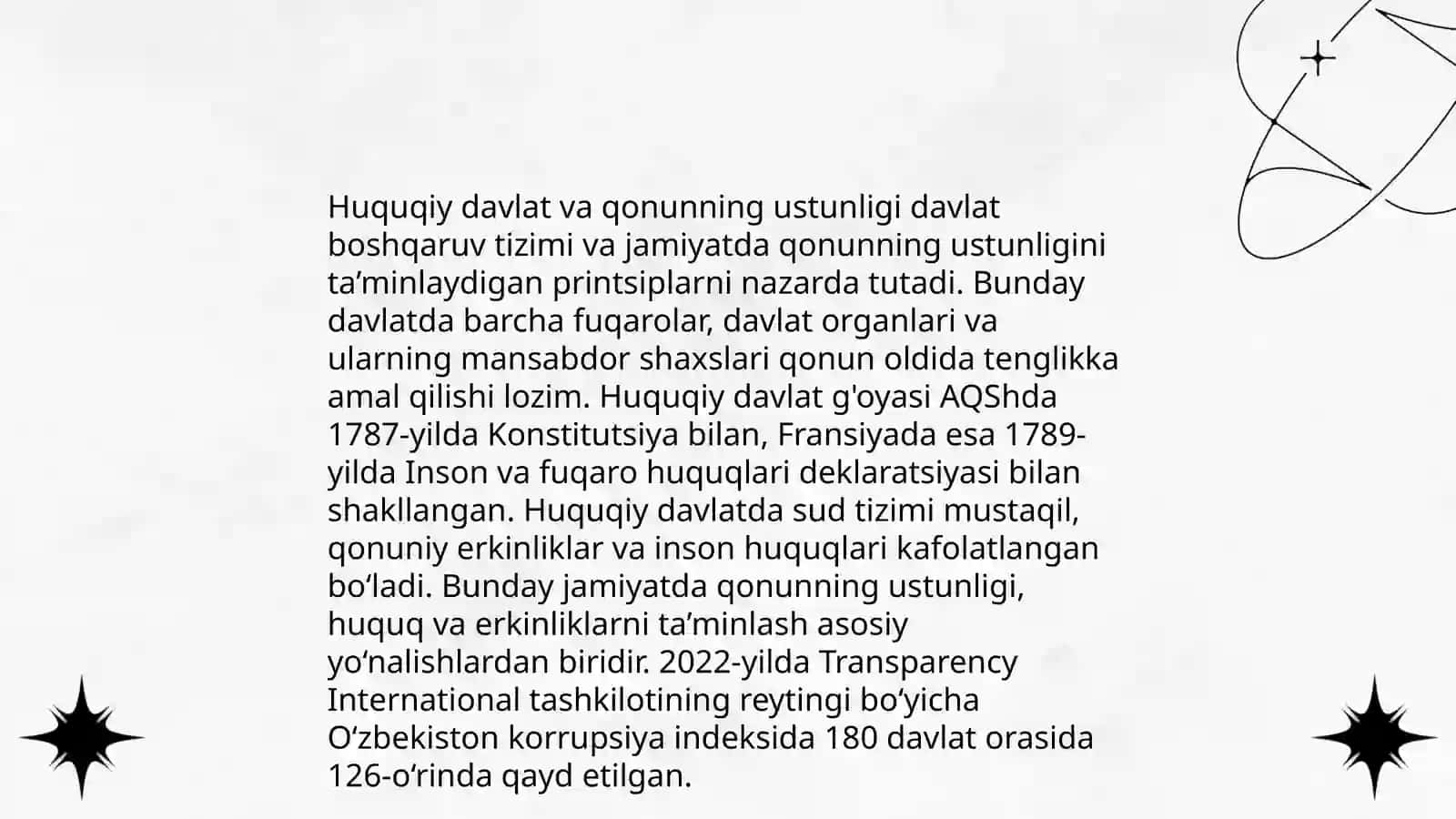 Konstitutsiya va qonunning ustunligi hamda ularning tan olinishi va bajarilishi shartligi 4