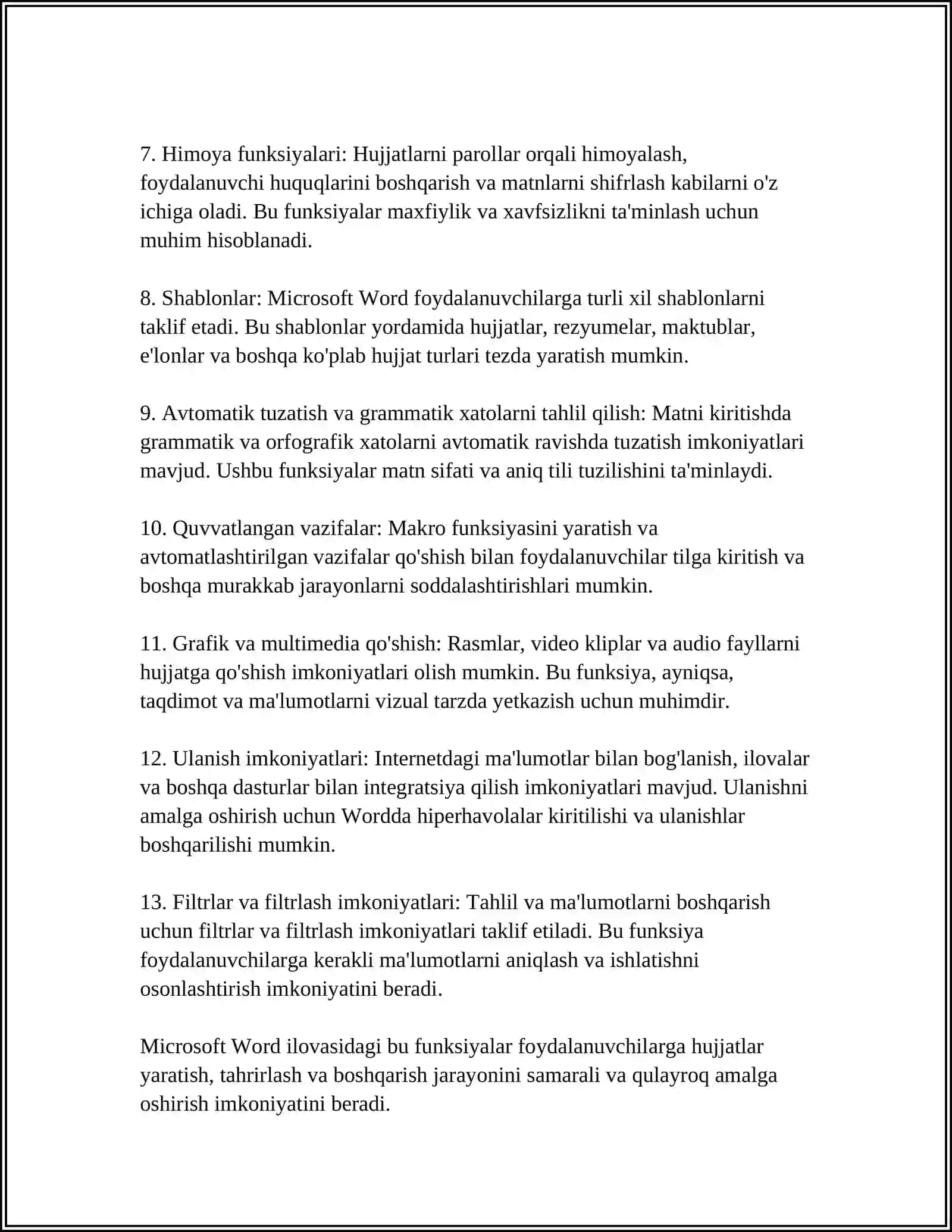 MS OFFICE DASTURLAR PAKETI 4