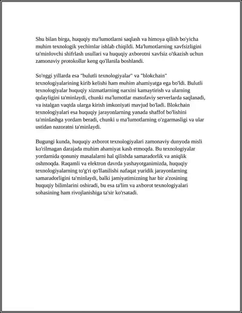 Huquqiy Axborot Texnologiyalari Rivojlanishi 4