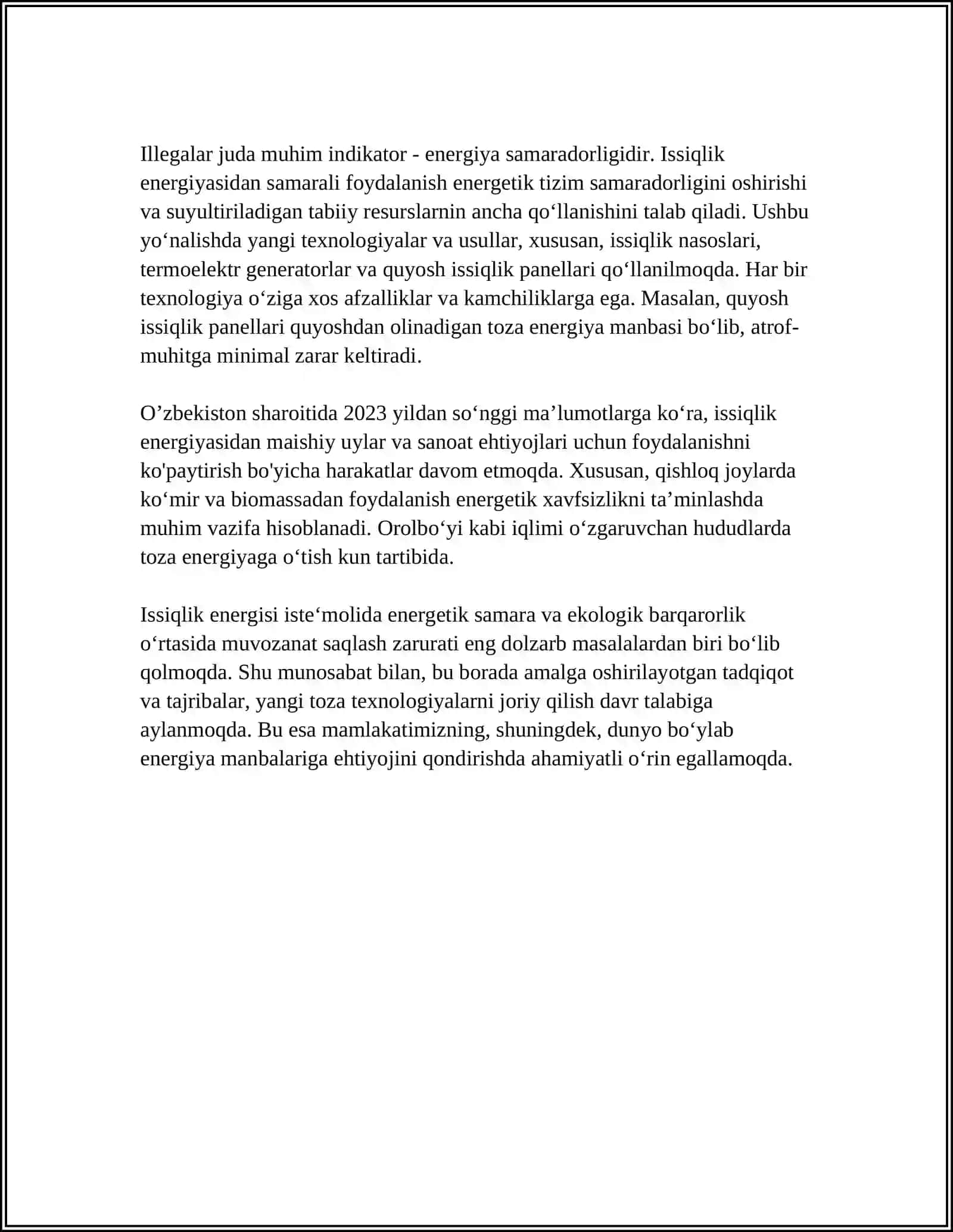 ISSIQLIK ENERGIYASINI ISHGA AYLANISHI.KARNO SIKLI.FIK KO'PROQ MALUMOT KERAK REJA TUZ TEZLASH 4