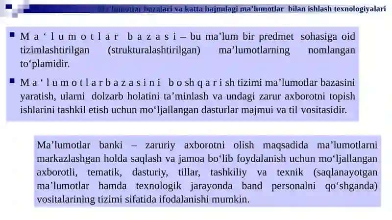 Ta’limdagi Ma’lumotlarbazasi 4