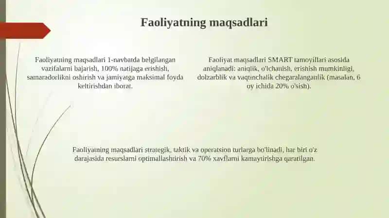 Faoliyat turlari 4