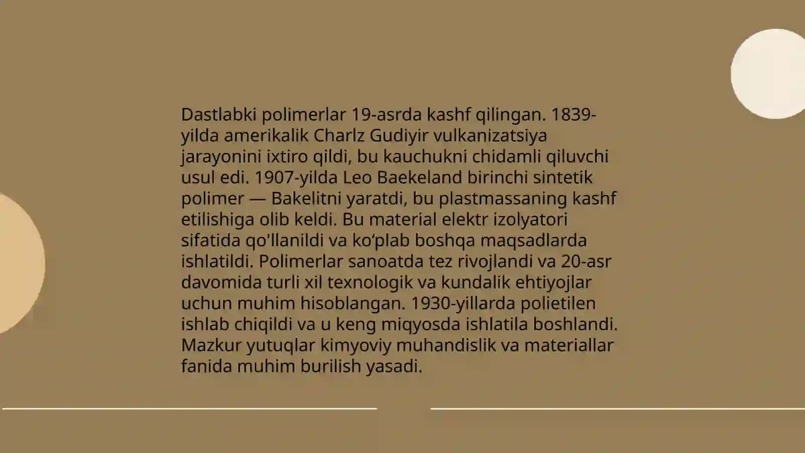 Polimerlar kimyosi fanning rivojlanish tarixi 4