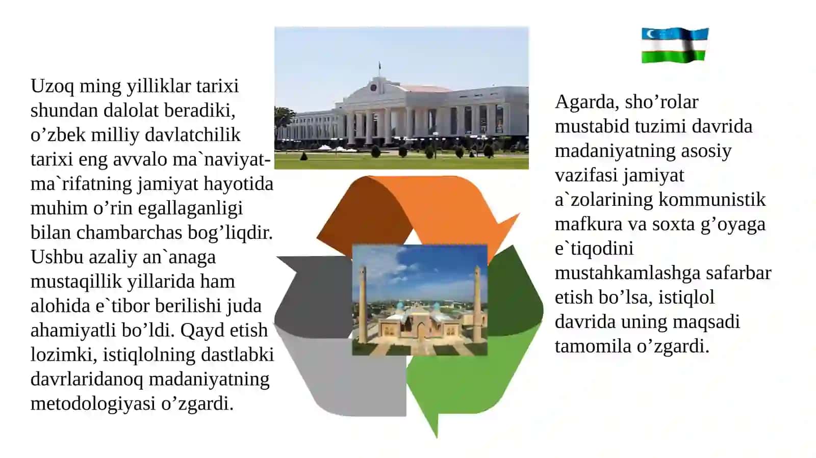 Mustaqillik yillarida O‘zbekistondagi ma’naviy va madaniy taraqqiyot 4