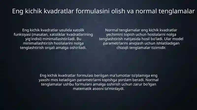 Eng kichik kvadratlar usuli 4