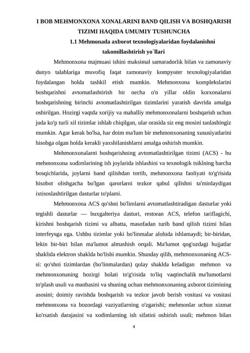 Axborot tizimlari va texnologiyalari yo`nalishi III-bosqich 4