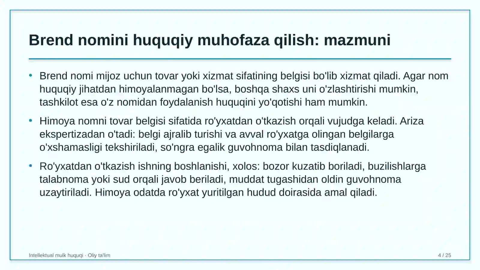 yangiliklar saytlarida brend nomini huquqiy muhofaza qilish 9570 4