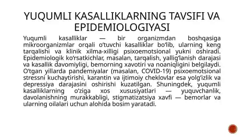 Yuqumli kasalliklari bilan   kasallangan bemorlarning psixoemotsional xususiyatlari 4