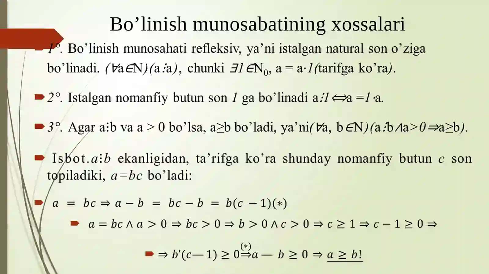 NOMANFIY BUTUN SONLAR TO’PLAMIDABO’LINISH MUNOSABATI 4