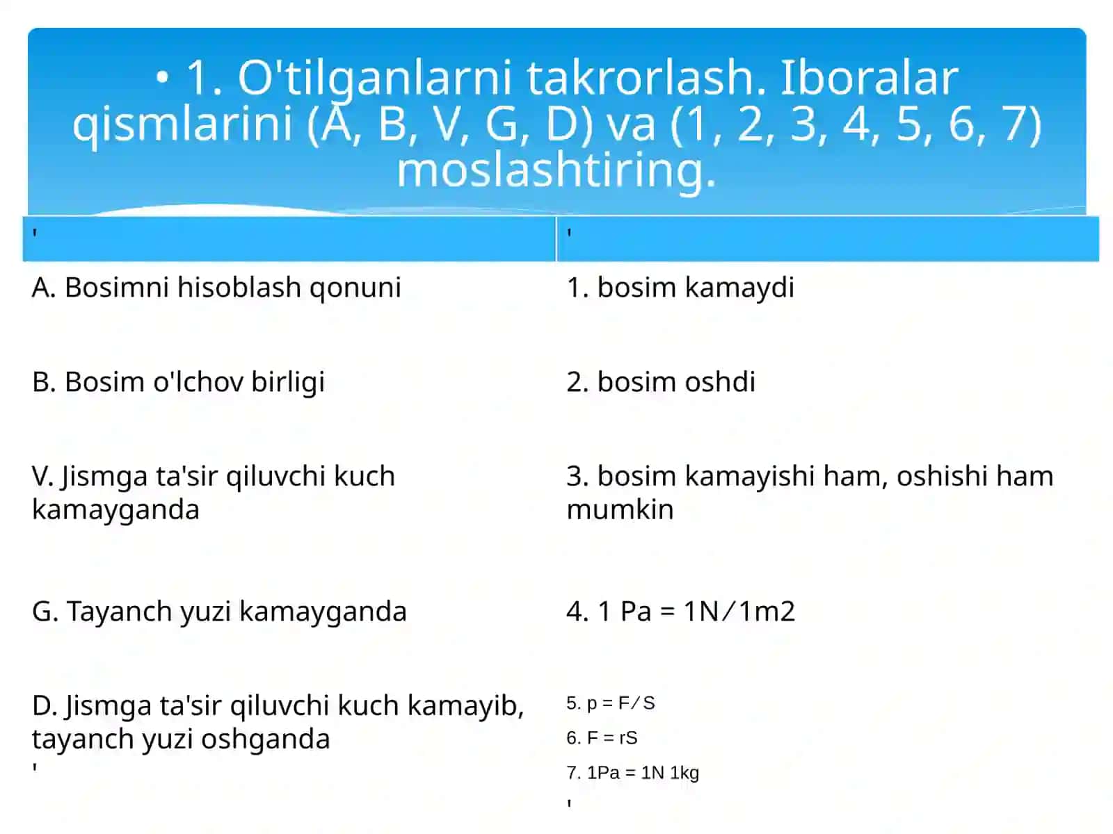 Fizika - Gaz bosimi (7-sinf) 4