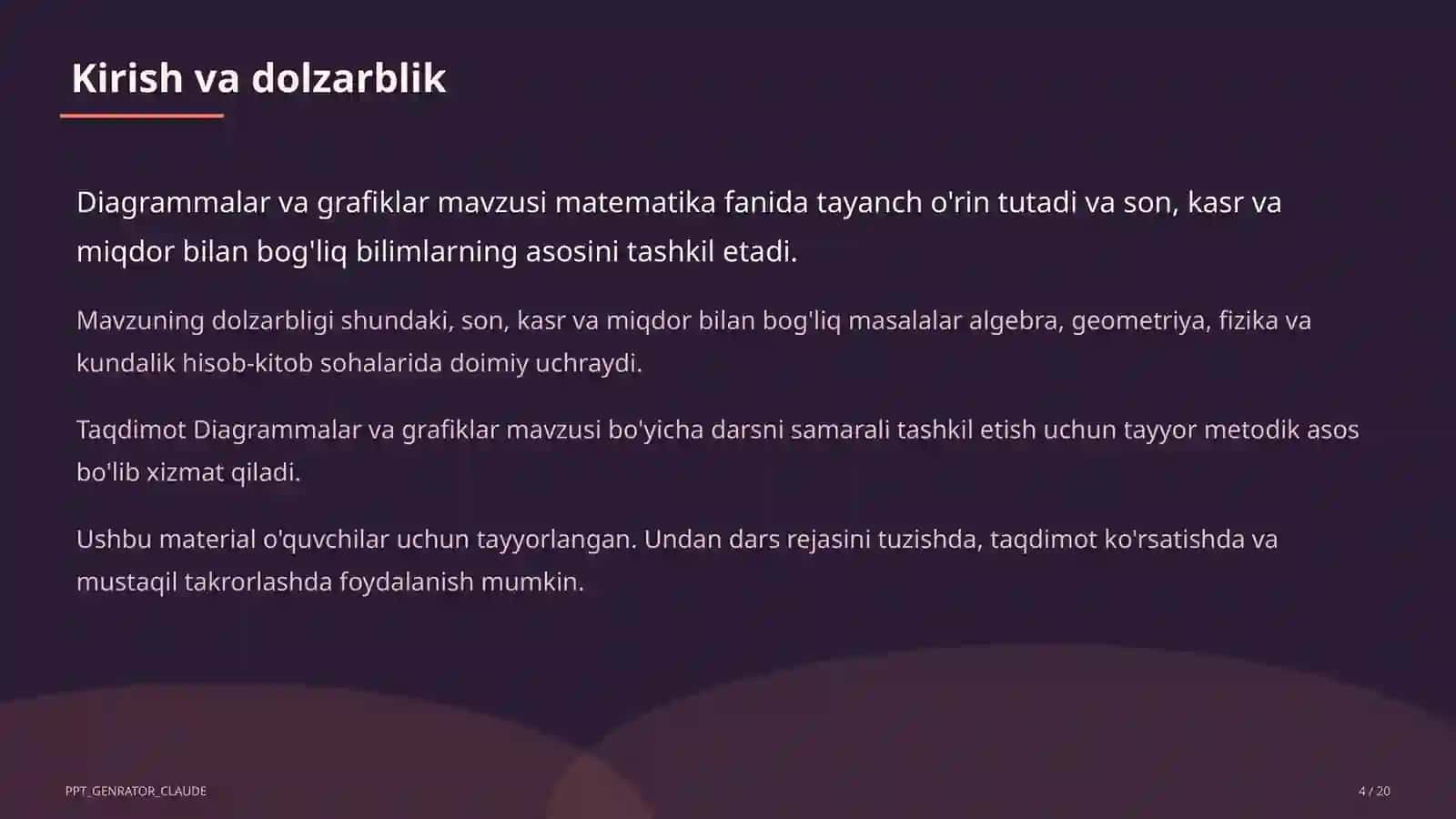 Diagrammalar va grafiklar (6-sinf) 4