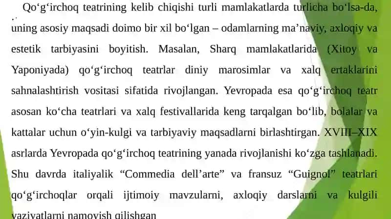 QO’GʻIRCHOQ TEATRIDA RO’LLI O’YINLARNI RIVOJLANTIRISH 4