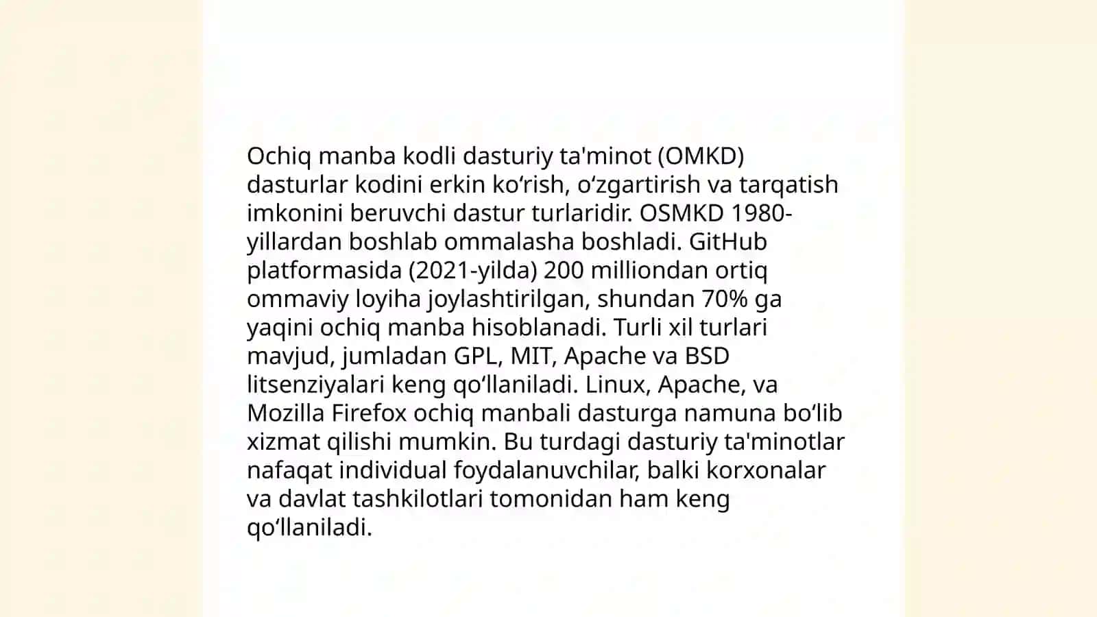 Tizimli va amaliy dasturiy ta'minotning rivojlanish tendentsiyalari 4