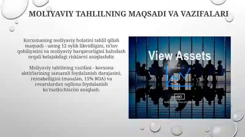 Korxonaning moliyaviy holatini tahlil qilish: Asosiy tushunchalar va metodlar 4