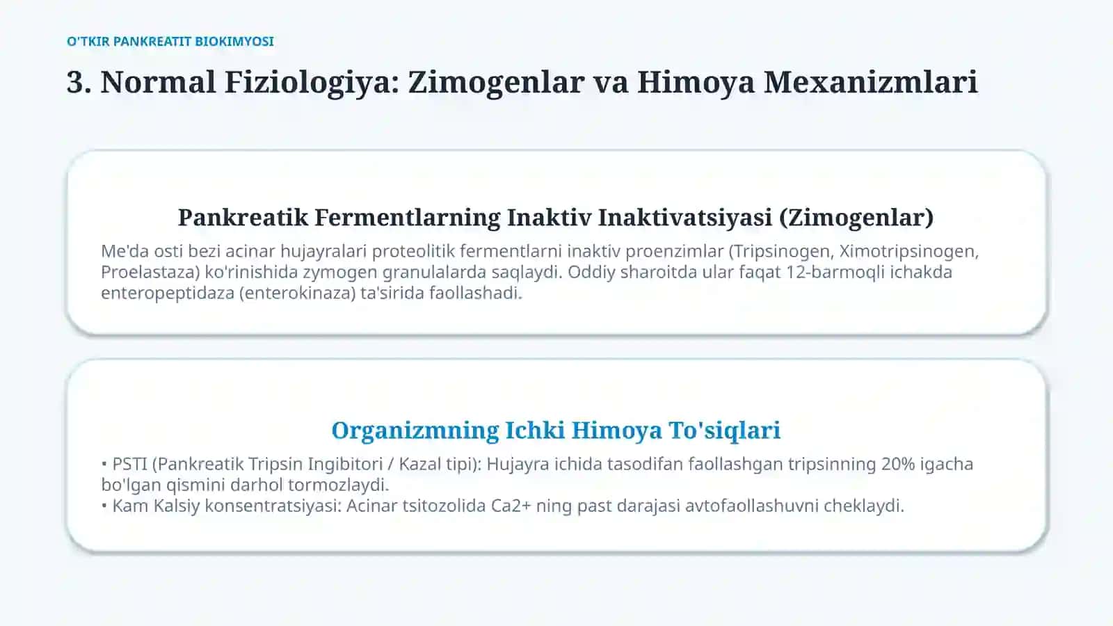 O‘tkir pankreatit: kelib chiqishi va davolashning biokimyoviy asoslari — 15 slayd 4