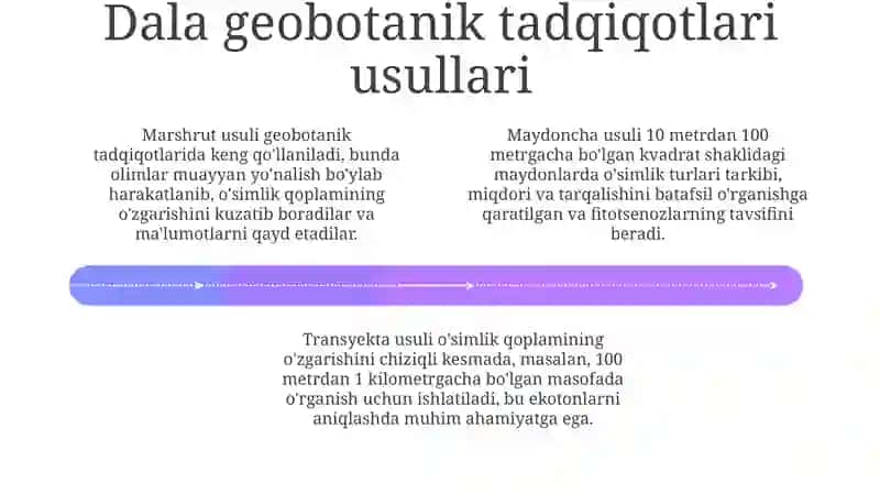 Geobotanik tekshirishlarni órganish uslublari 4