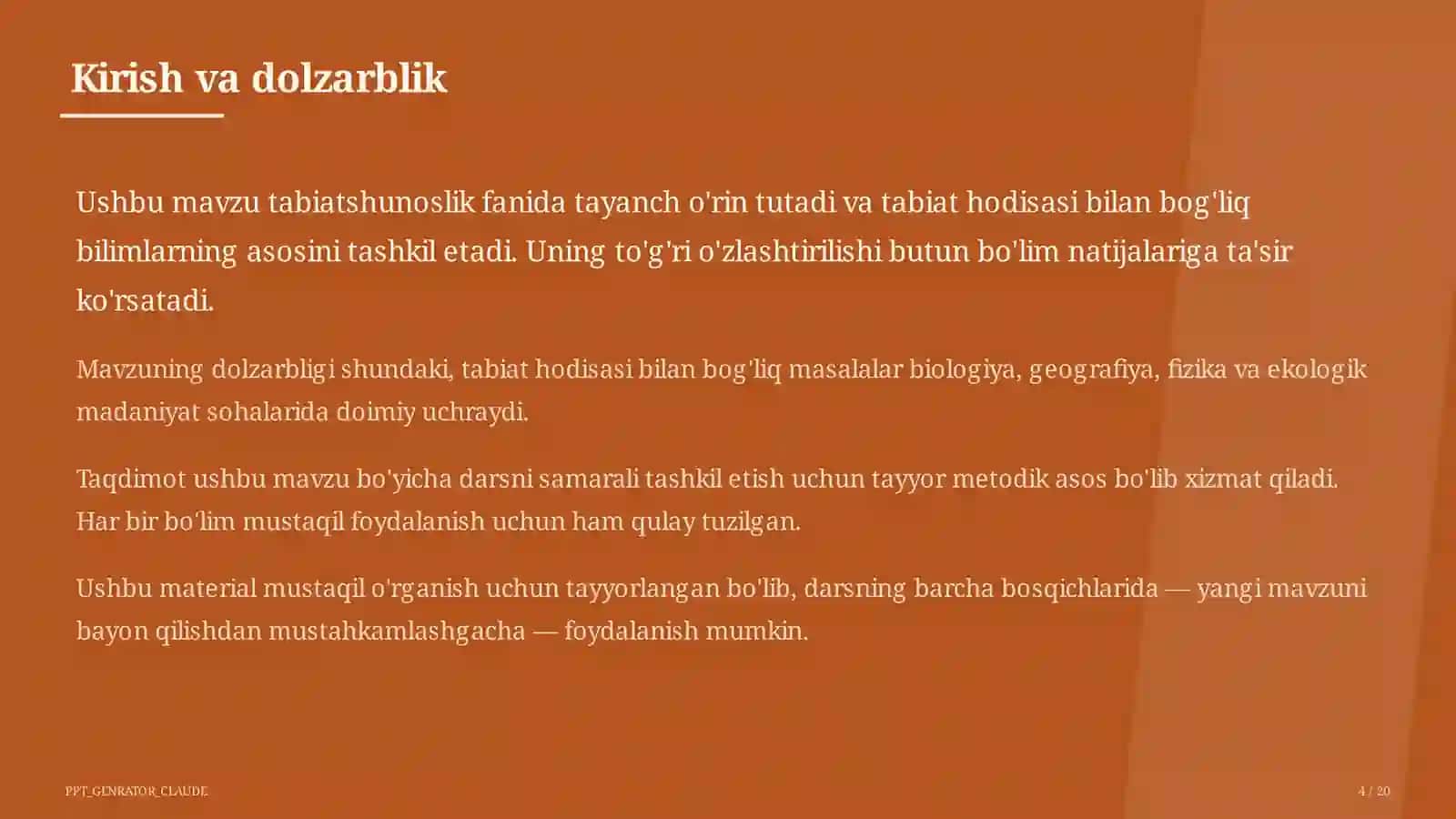 Hayvonlarning turlari: sutemizuvchilar, qushlar, baliqlar (3-sinf) 4