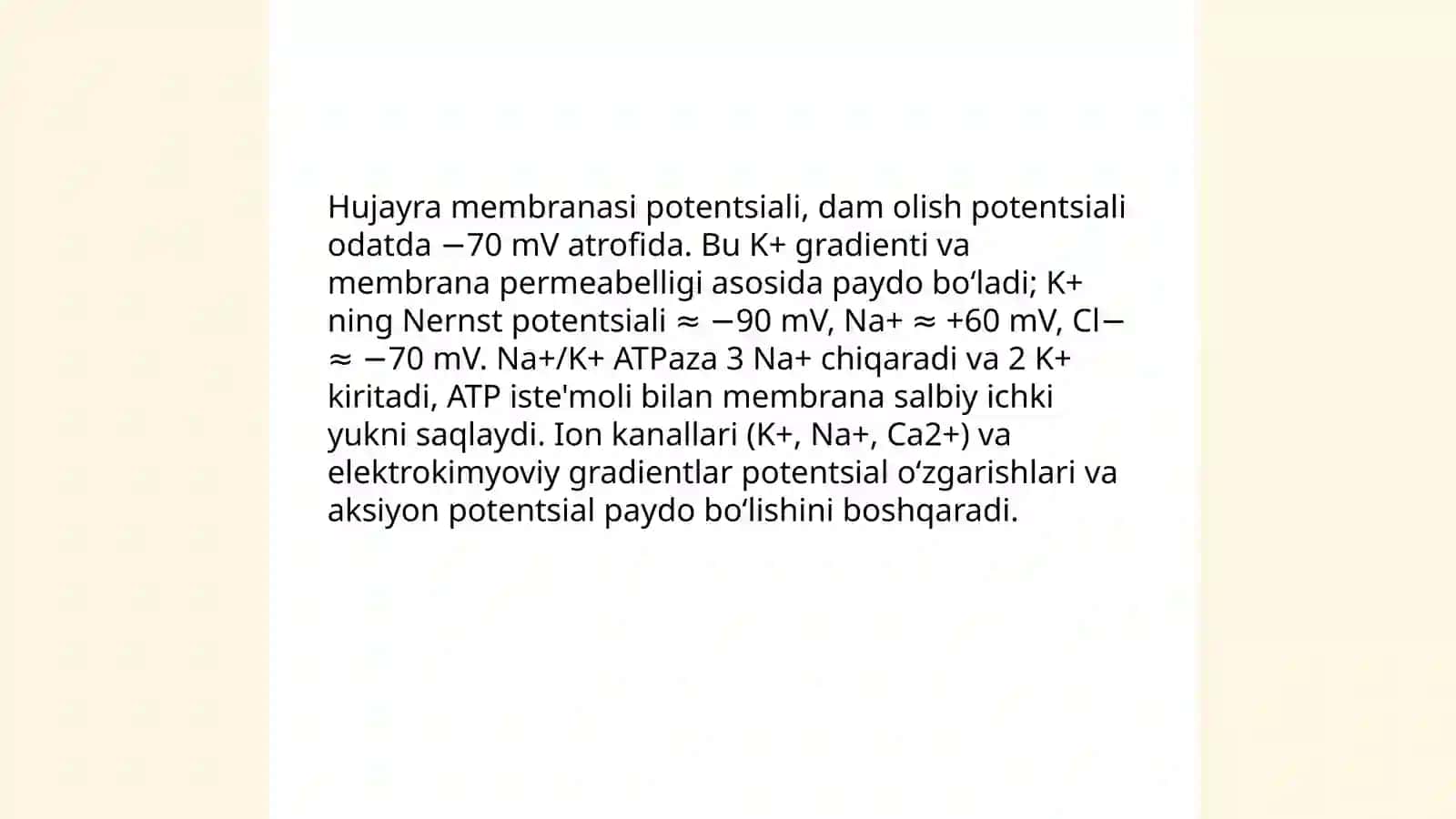 Biologik toʻqimalarni elektr xossalri.Elektrokardigrafiya 4