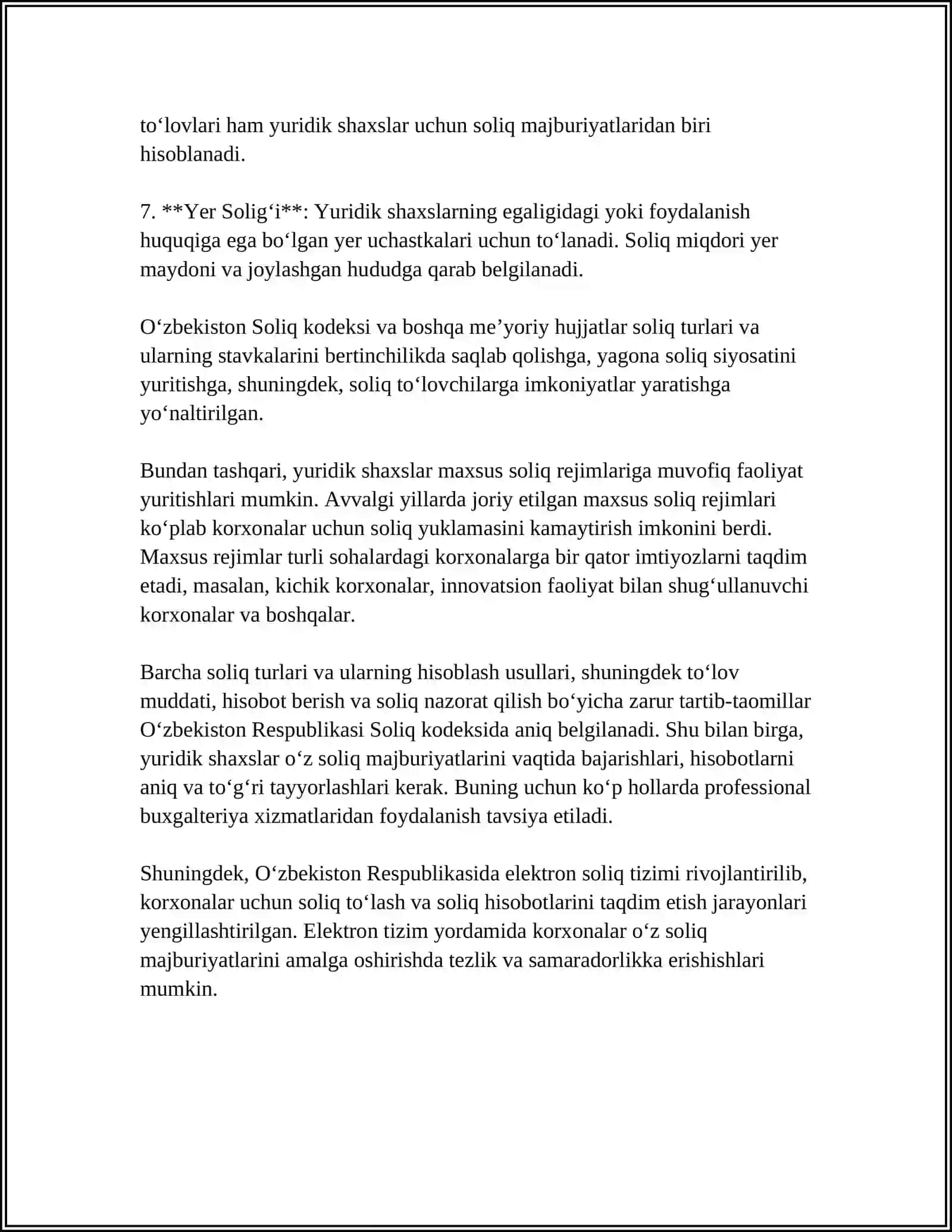 Yuridik shaxslardan undirilgan soliqlar va yigimlar tarkibi 4