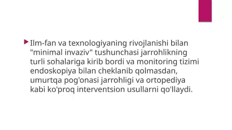 Minimal invaziv jarrohlik asboblari 4