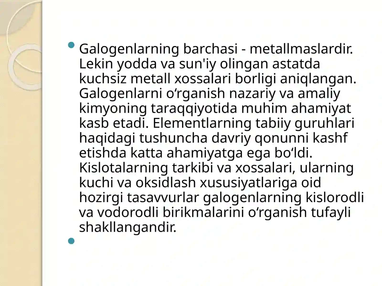 Galogenlar haqida tushuncha 4