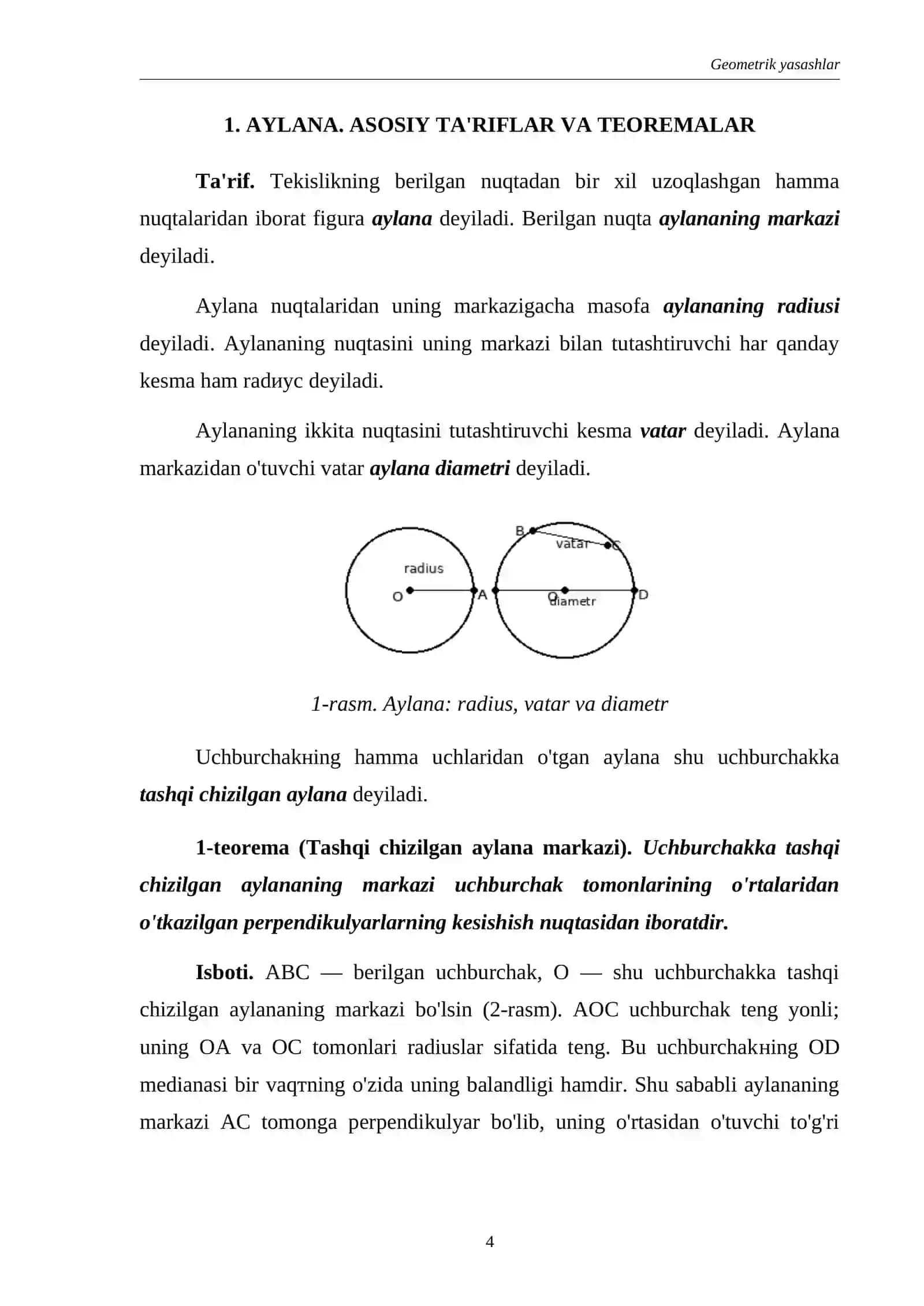 GEOMETRIK YASASHLAR 4