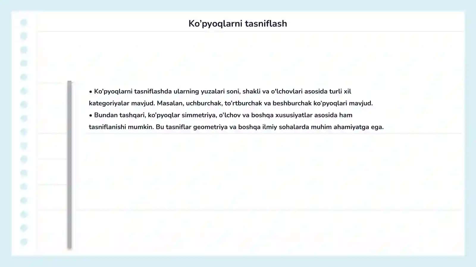 Ko’pyoqlar. Prizma 4