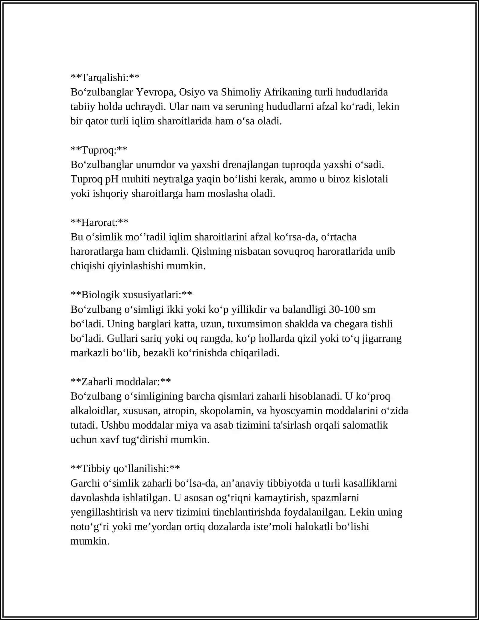 BOZULBANG(LOGOCHILUS BUNGE) TURKUMI VA UNING DORIVORLIK XUSUSIYATI 4