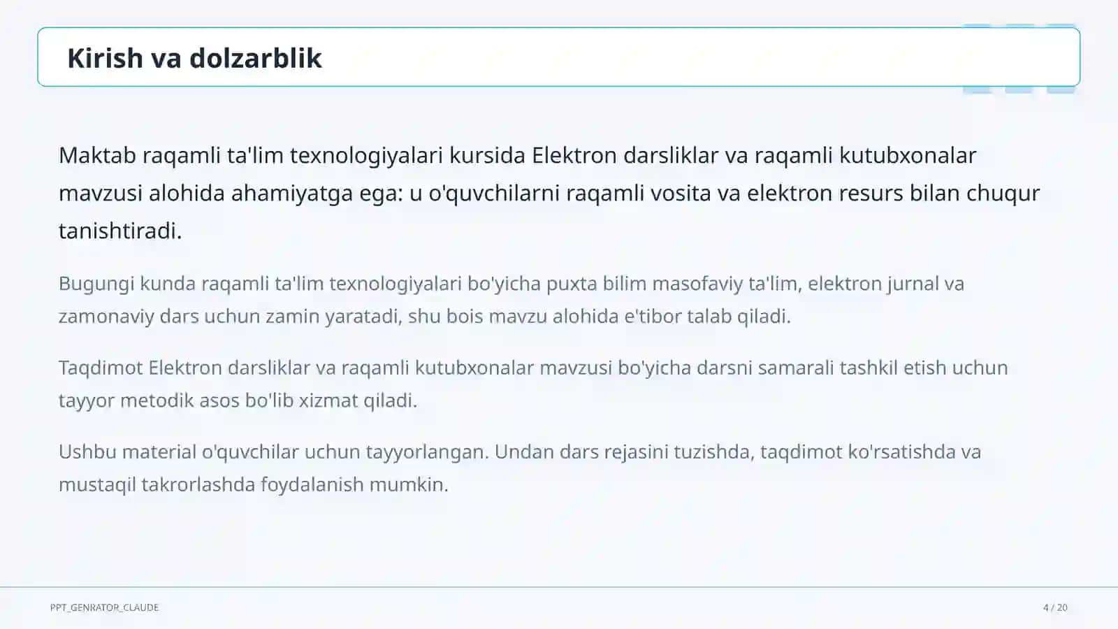 Elektron darsliklar va raqamli kutubxonalar 4