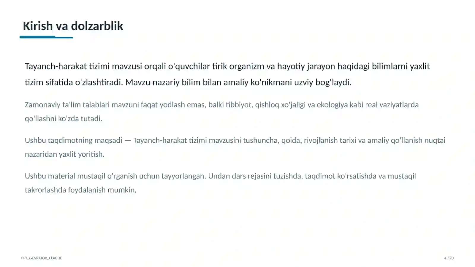 Tayanch-harakat tizimi (8-sinf) 4