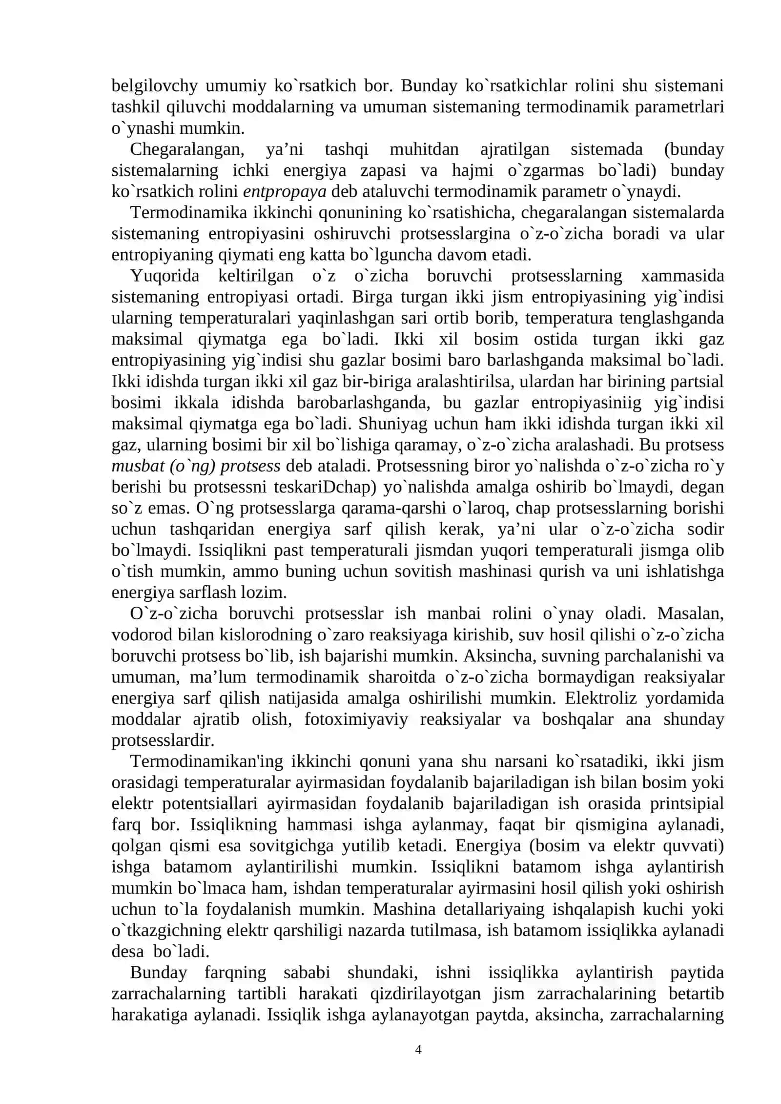 KIMYO TEXNOLOGIYA FAKULTETI 202-KIMYO GURUHI TALABASI KURS ISHI 4