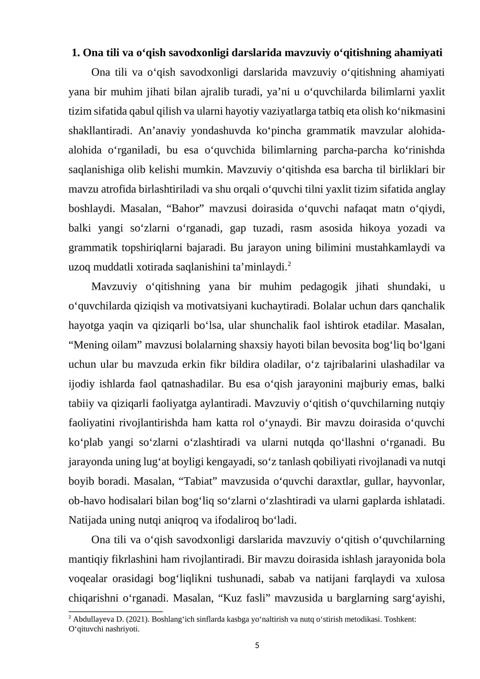Ona tili va o‘qish savodxonligi darslarida “Kasbim-faxrim” mavzusini o‘rganish 4
