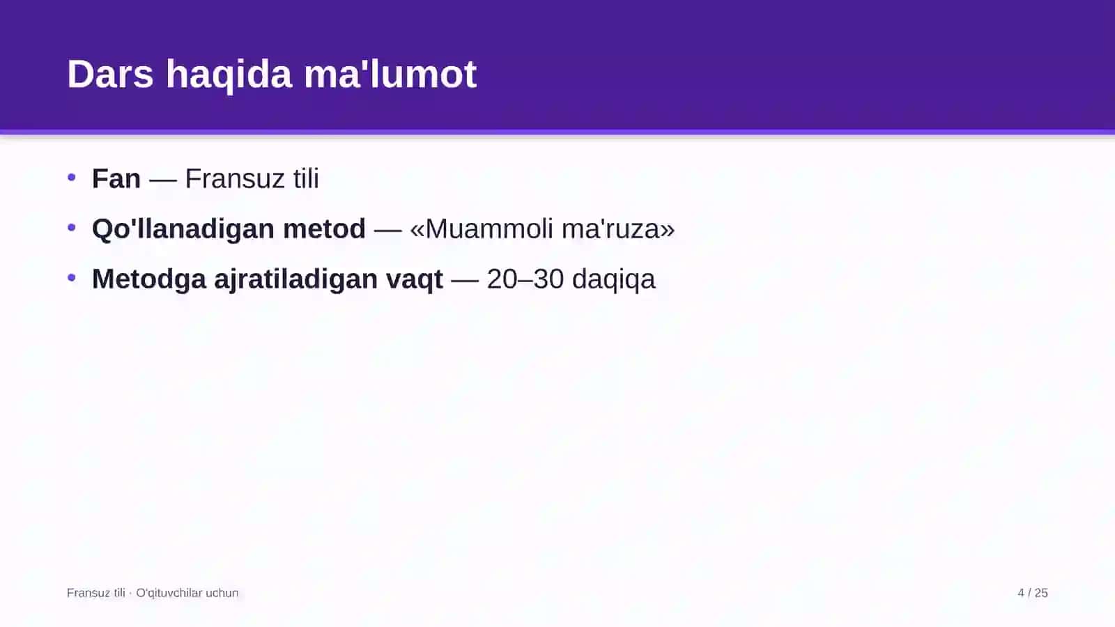 fransuz tili darslarida muammoli ma'ruza metodidan foydalanish 4934 4