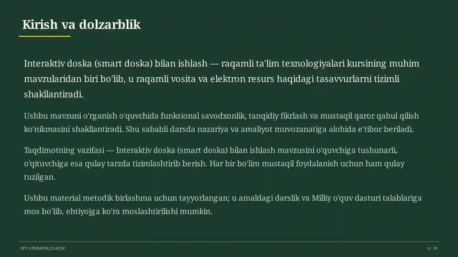 Interaktiv doska (smart doska) bilan ishlash 4