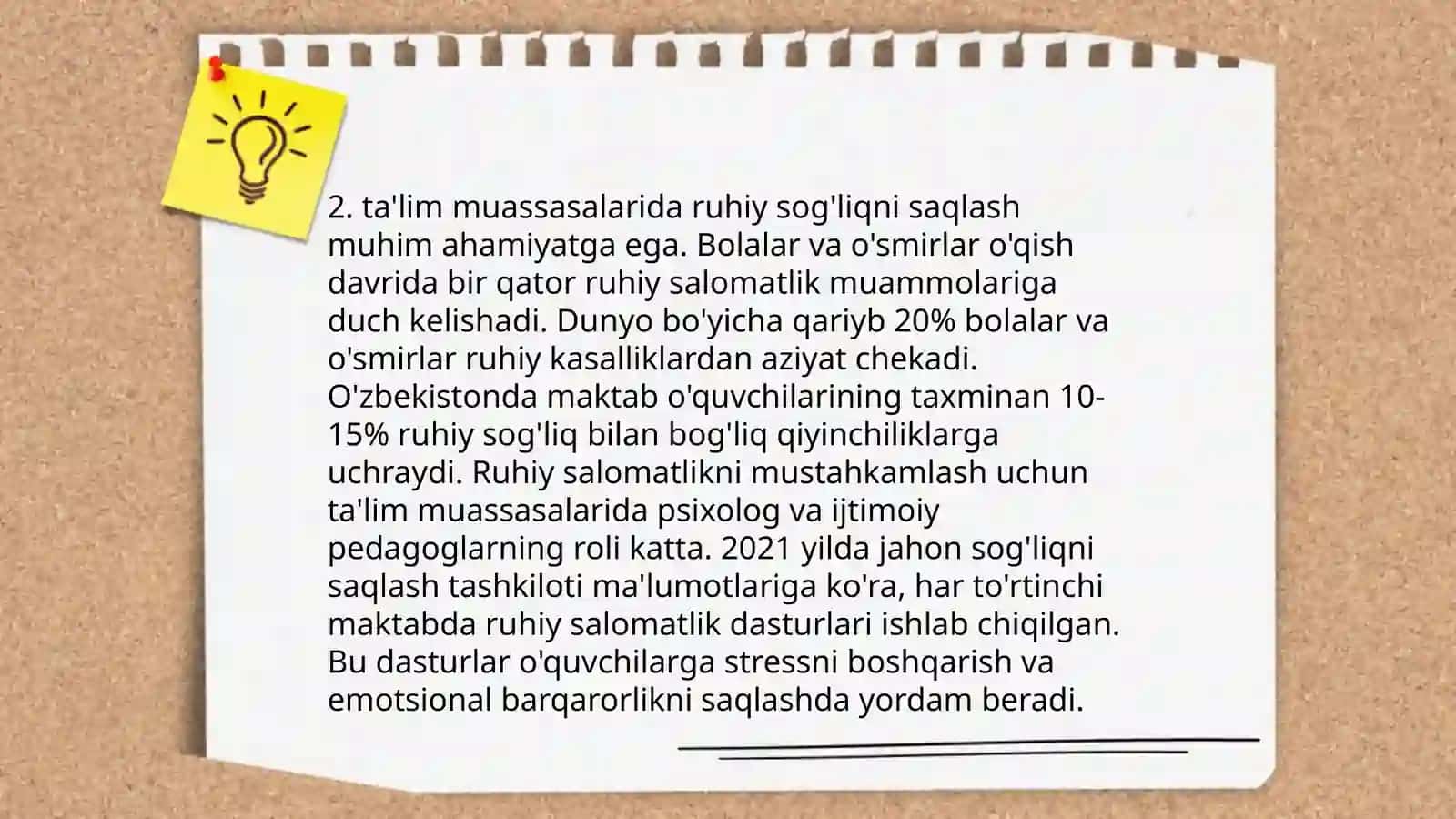 Ta'lim muassasasidagi psixologning o'rni va vazifalari 4