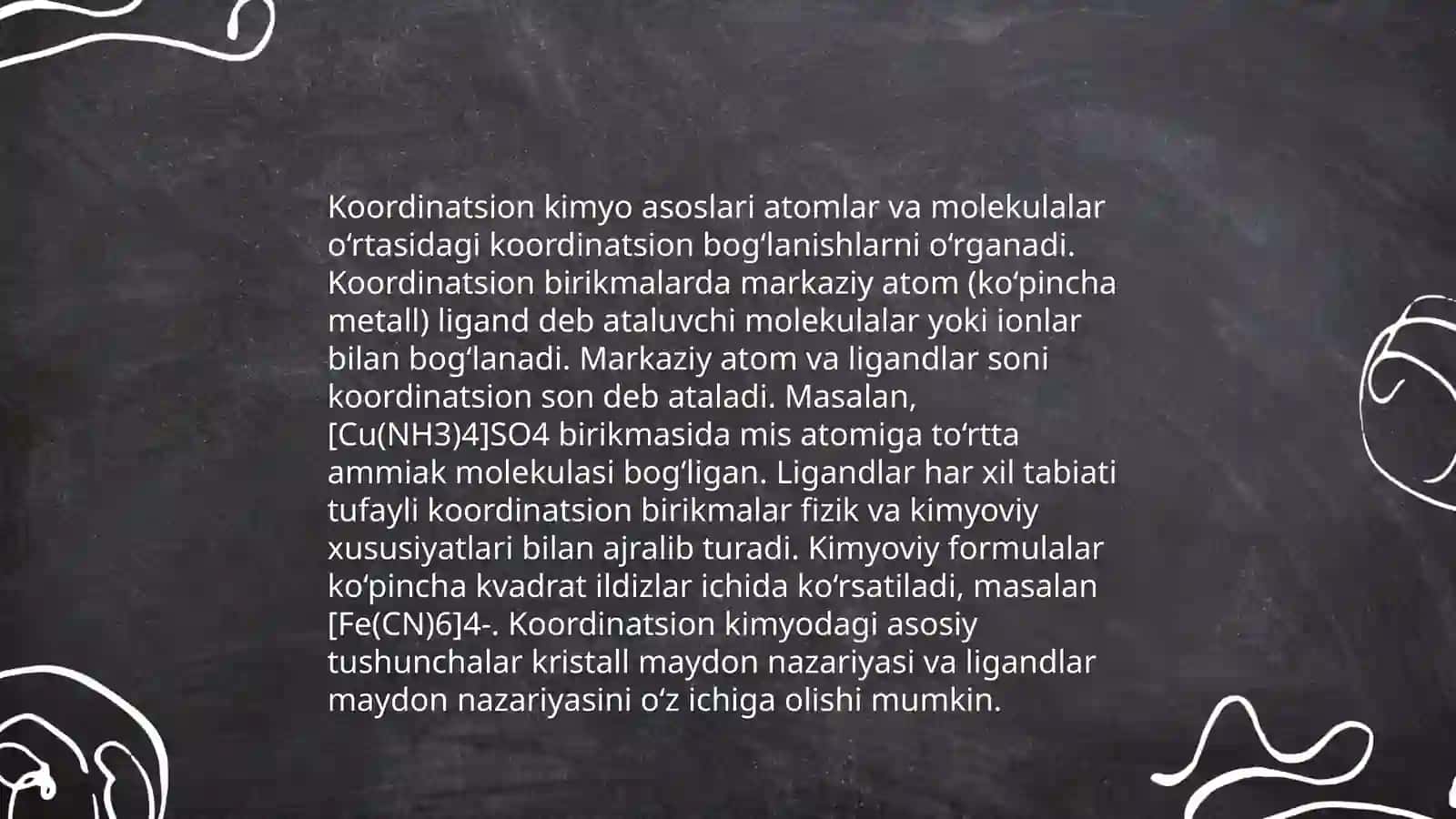 Koordinatsion birikmalar 4