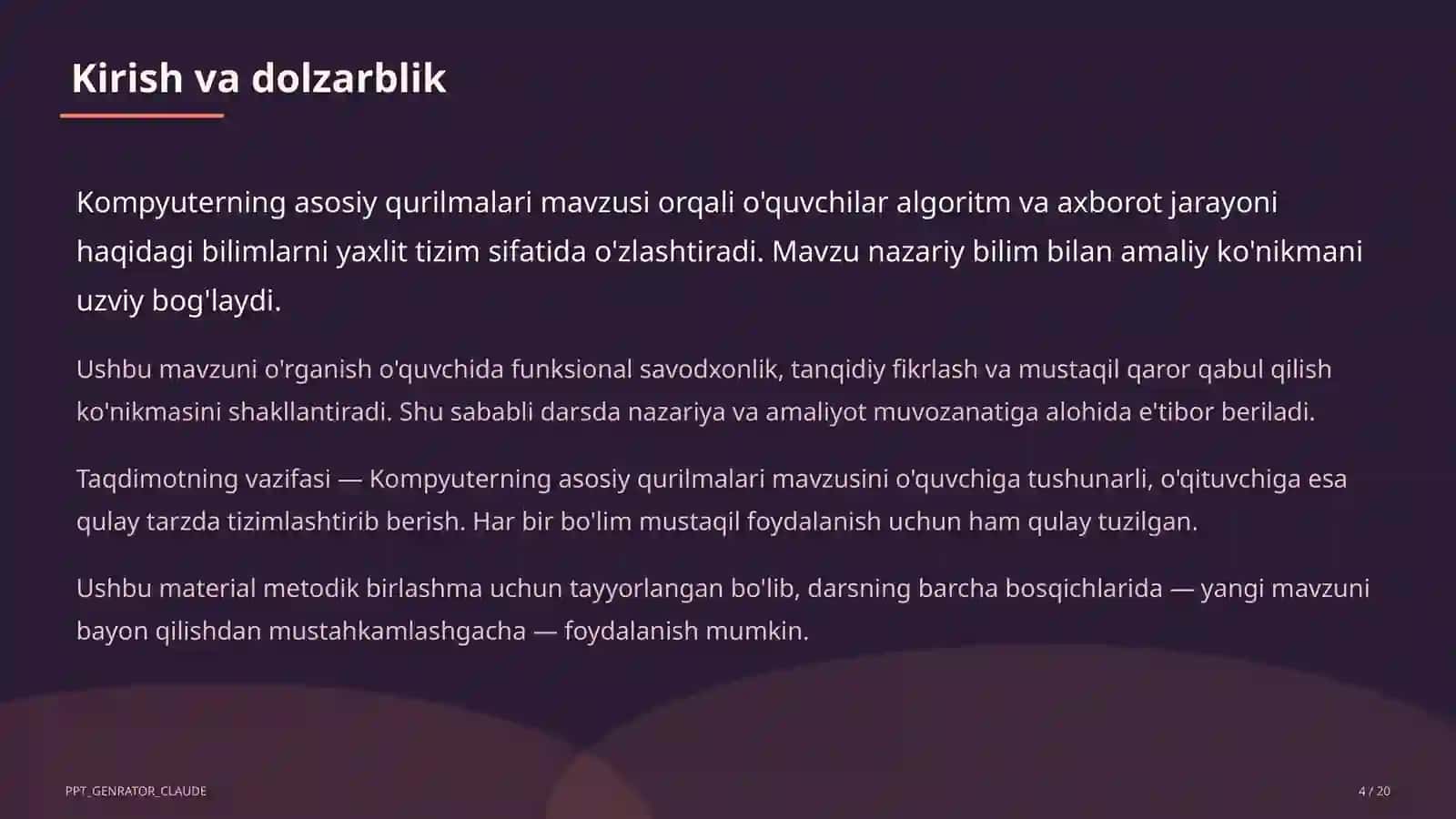 Kompyuterning asosiy qurilmalari (5-sinf) 4