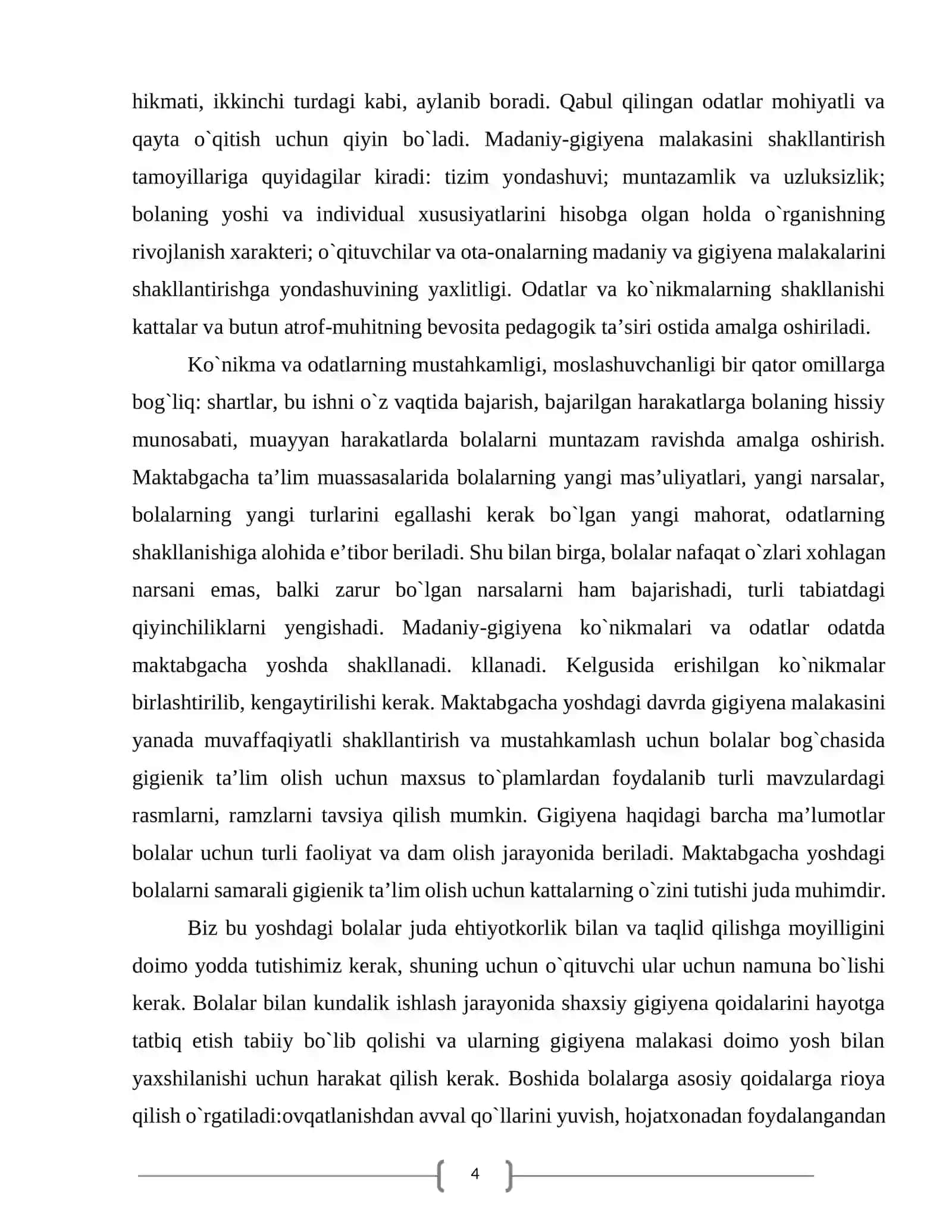 Maktabgacha yoshdagi bolalarni gigienik vositalardan foydalanishga o’rgatish 4