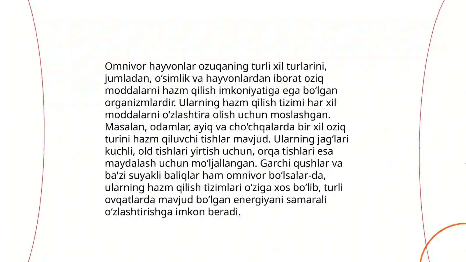 Hayvonlarning hazm qilish organlari evaluatsiyasi 4