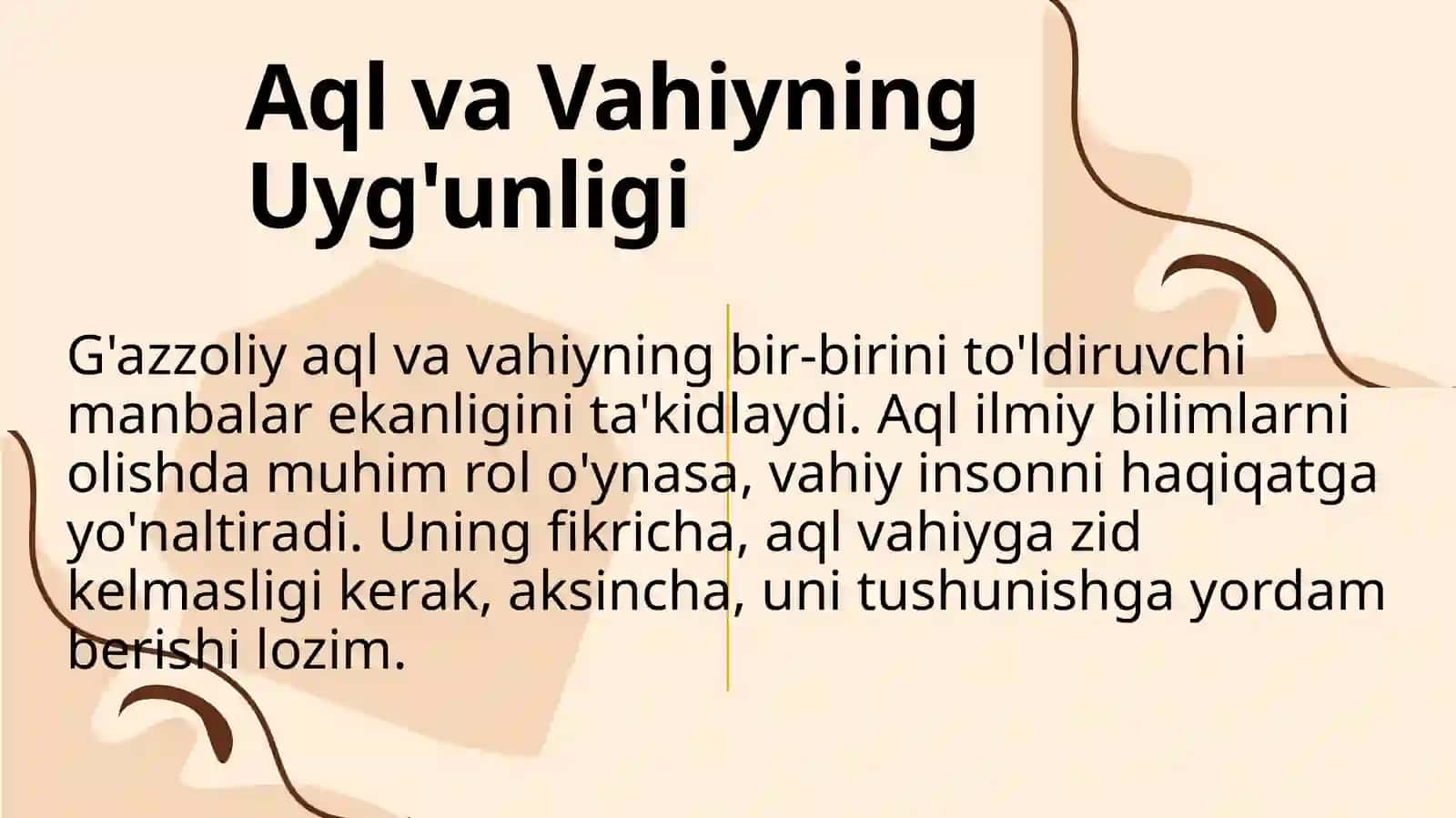 Imom G‘azzoliy dunyoqarashi 4